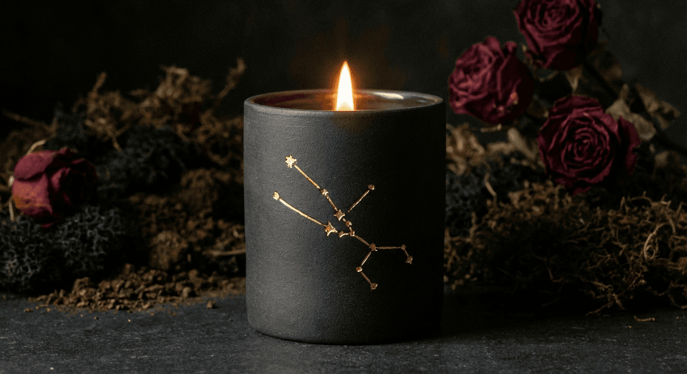 Taurus zodiac candle — Embrace earthly indulgence. Scent notes: Rose Absolute, Sandalwood, Vanilla Bean, Fresh Fig